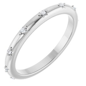 Platinum .05 CTW Natural Diamond Eternity Band Size 6