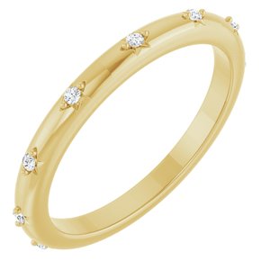 14K Yellow .05 CTW Natural Diamond Eternity Band Size 6