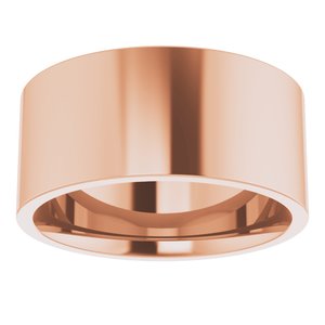 10K Rose 9 mm Lightweight Comfort-Fit Flat Band Size 4.5