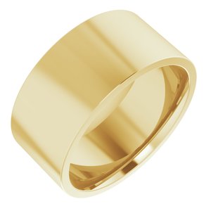 18K Yellow 9 mm Lightweight Comfort-Fit Flat Band Size 7