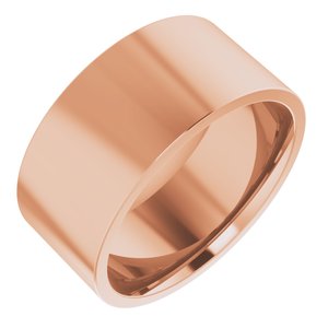 10K Rose 9 mm Lightweight Comfort-Fit Flat Band Size 4.5