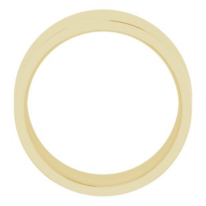 14K Yellow 9 mm Lightweight Comfort-Fit Flat Band Size 15.5