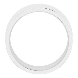 14K X1 White 9 mm Lightweight Comfort-Fit Flat Band Size 5.5