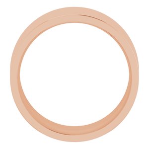 10K Rose 9 mm Lightweight Comfort-Fit Flat Band Size 18