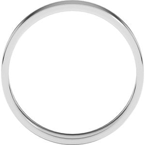 Sterling Silver 4 mm Ultra-Lightweight Flat Band Size 12.5