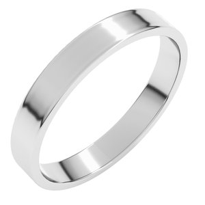 Sterling Silver 3 mm Ultra-Lightweight Flat Band Size 13.5
