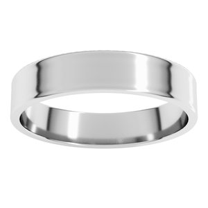 Sterling Silver 4 mm Ultra-Lightweight Flat Band Size 13