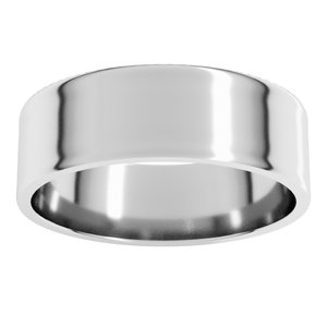 Sterling Silver 6 mm Ultra-Lightweight Flat Band Size 13.5
