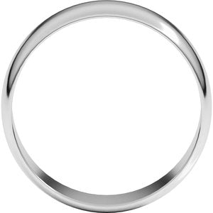 Sterling Silver 7 mm Ultra-Lightweight Half Round Band Size 13.5