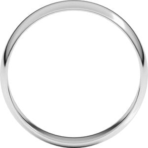 Platinum 5 mm Ultra-Lightweight Half Round Band Size 13.5