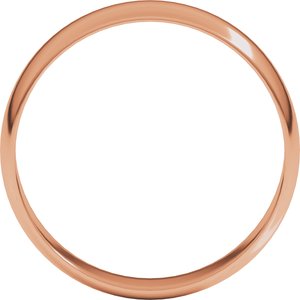14K Rose 5 mm Ultra-Lightweight Half Round Band Size 20