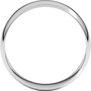 10K White 6 mm Ultra-Lightweight Half Round Band Size 13.5