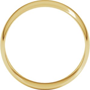 18K Yellow 6 mm Ultra-Lightweight Half Round Band Size 19.5