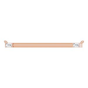 14K Rose Gold 1/4 CTW Natural Diamond Bar Necklace Center