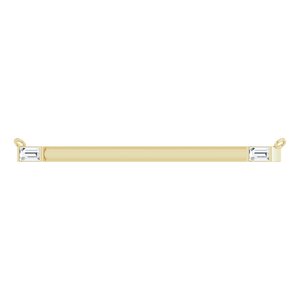 14K Yellow Gold 1/4 CTW Natural Diamond Bar Necklace Center