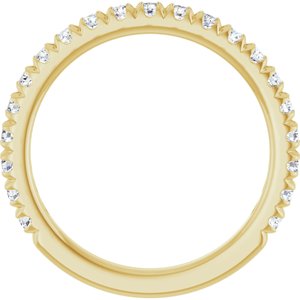 14K Yellow Gold 5/8 CTW Lab-Grown Diamond French-Set Anniversary Band