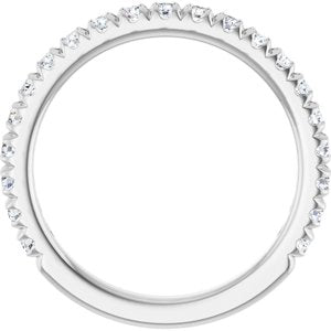 Platinum 5/8 CTW Lab-Grown Diamond French-Set Anniversary Band