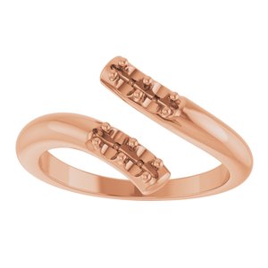 18K Rose 4-stone Bypass Family Ring Mounting – image 6