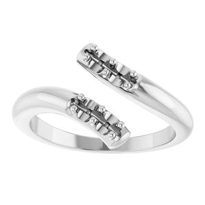 Continuum Sterling Silver 4-stone Bypass Family Ring Mounting – image 6