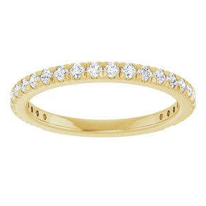 14K Yellow Gold 3/8 CTW Natural Diamond French-Set Anniversary Band