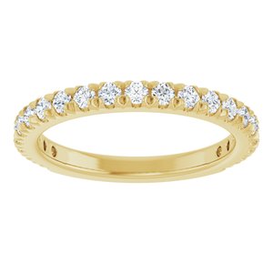 14K Yellow Gold 5/8 CTW Lab-Grown Diamond French-Set Anniversary Band