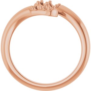 10K Rose 4-stone Bypass Family Ring Mounting – image 4