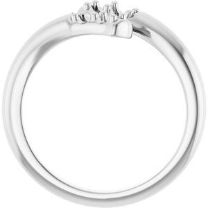 Continuum Sterling Silver 4-stone Bypass Family Ring Mounting – image 4