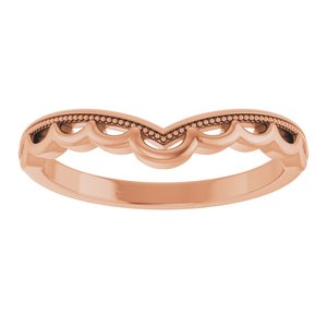 14K Rose Contour Band