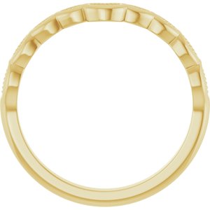 14K Yellow Contour Band