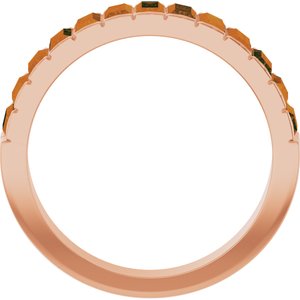 14K Rose Gold Natural Citrine Channel-Set Ring