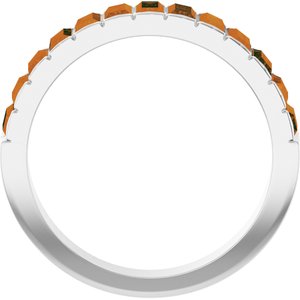Sterling Silver Natural Citrine Channel-Set Ring