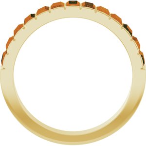 14K Yellow Gold Natural Citrine Channel-Set Ring