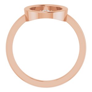 14K Rose Gold .01 CTW Natural Diamond Open Circle Cluster Ring