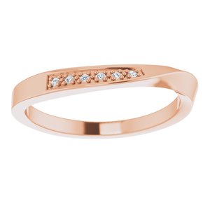 14K Rose Gold .03 CTW Natural Diamond Wave Ring