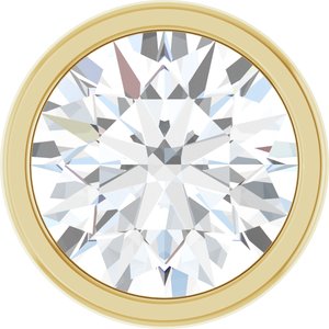14K Yellow Gold 2 mm .03 CT Lab-Grown Diamond Tube Bezel Setting With Bearing