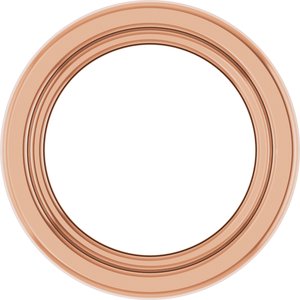 18K Rose Gold 2 mm Round Bezel Setting