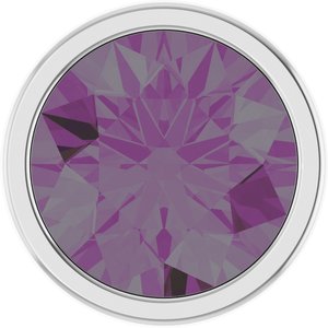 14K White Gold 2 mm Round Lab-Grown Alexandrite Bezel Setting