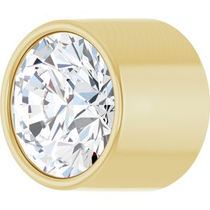 14K Yellow Gold 2.65 mm .07 CT Lab-Grown Diamond Tube Bezel Setting With Bearing