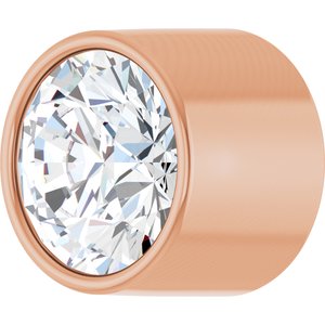 14K Rose Gold 2.65 mm .07 CT Lab-Grown Diamond Tube Bezel Setting With Bearing