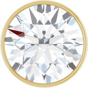 14K Yellow Gold 4.6 mm 3/8 CT Lab-Grown Diamond Tube Bezel Setting With Bearing