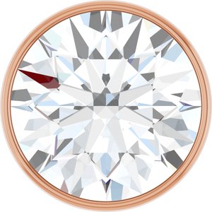 14K Rose Gold 4.6 mm 3/8 CT Lab-Grown Diamond Tube Bezel Setting With Bearing