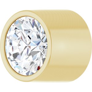 14K Yellow Gold 2 mm .03 CT Lab-Grown Diamond Tube Bezel Setting With Bearing