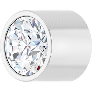 14K White Gold 2 mm .03 CT Lab-Grown Diamond Tube Bezel Setting With Bearing
