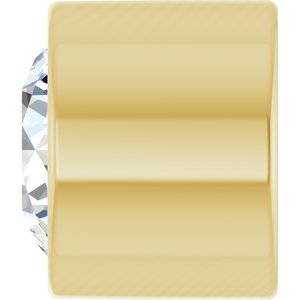 14K Yellow Gold 2.2 mm .04 CT Natural Diamond Tube Bezel Setting With Bearing
