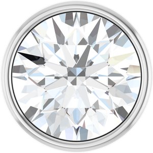 14K White Gold 2.5 mm .06 CT Lab-Grown Diamond Tube Bezel Setting With Bearing