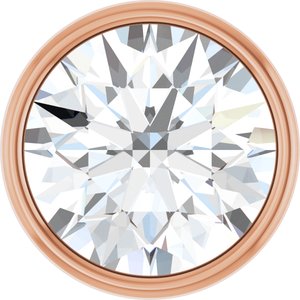 14K Rose Gold 2.5 mm .06 CT Lab-Grown Diamond Tube Bezel Setting With Bearing