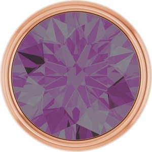14K Rose Gold 2.5 mm Round Lab-Grown Alexandrite Bezel Setting