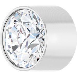 14K White Gold 3.9 mm Round 1/4 CT Natural Diamond Tube Bezel Setting With Bearing