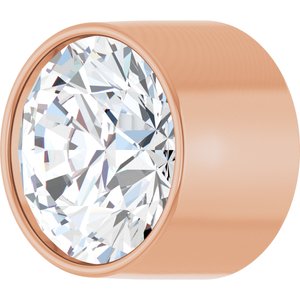 14K Rose Gold 4.05 mm 1/4 CT Lab-Grown Diamond Tube Bezel Setting With Bearing