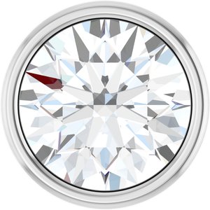 14K White Gold 2.2 mm .04 CT Lab-Grown Diamond Tube Bezel Setting With Bearing